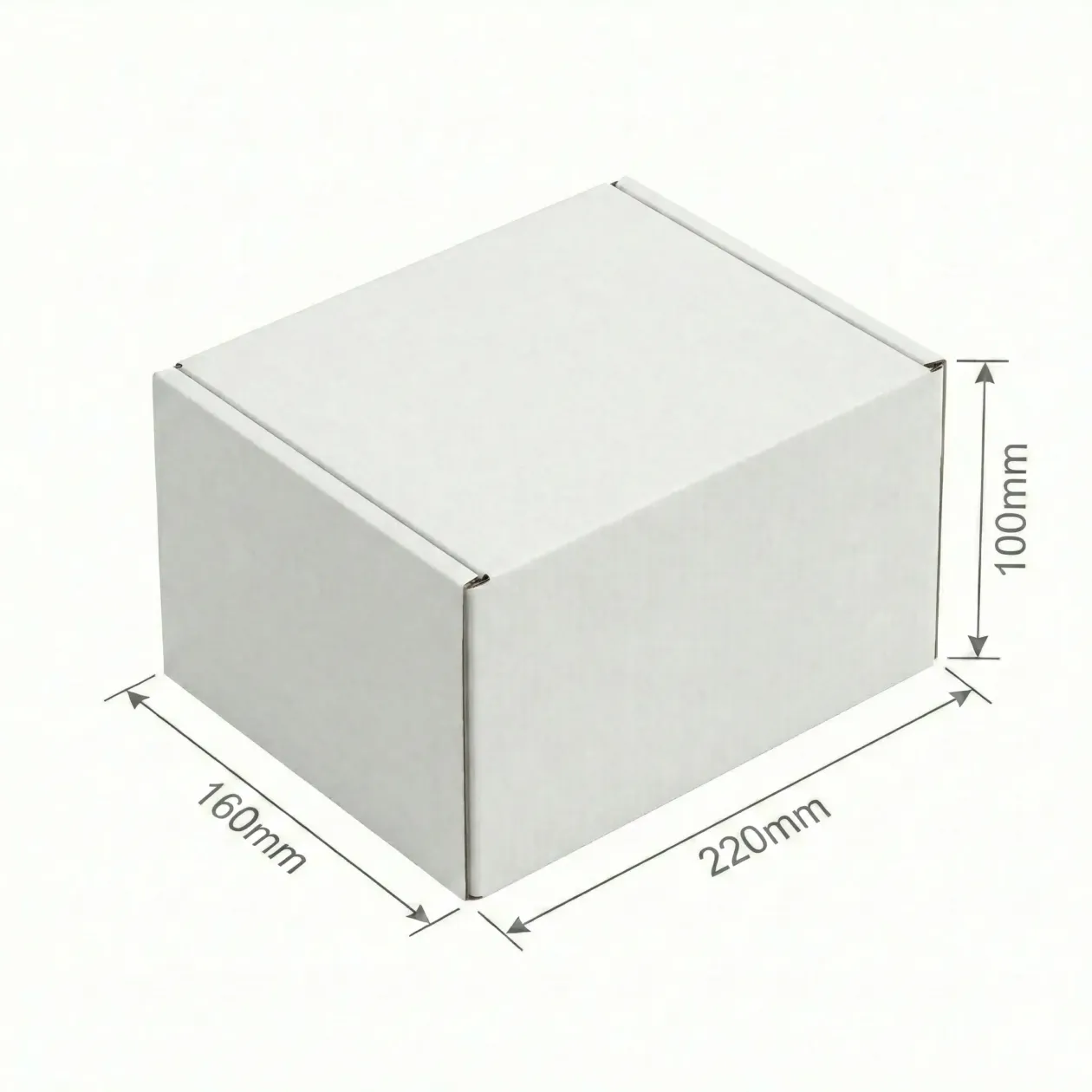 50Pcs 220mmX160mmX100mm White Mailing Box
