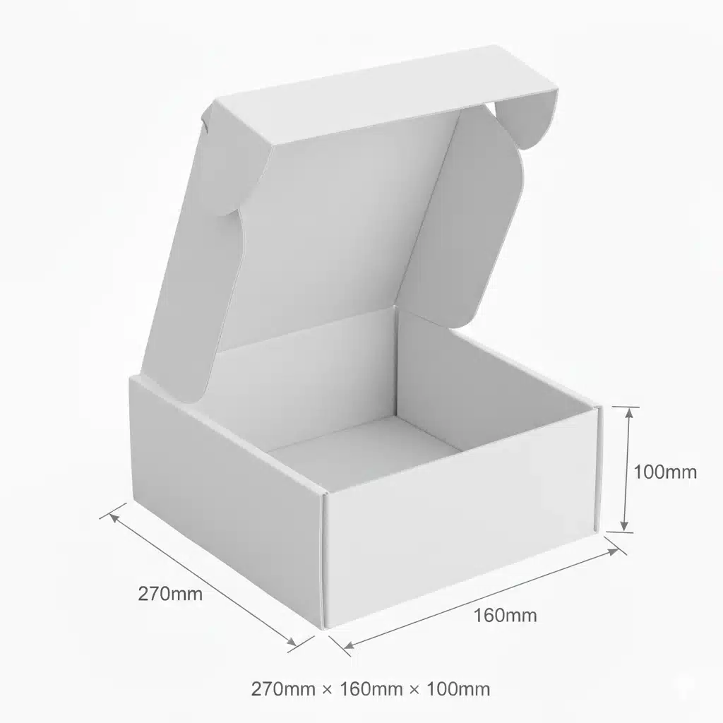 50Pcs 270mmX160mmX100mm White Mailing Box