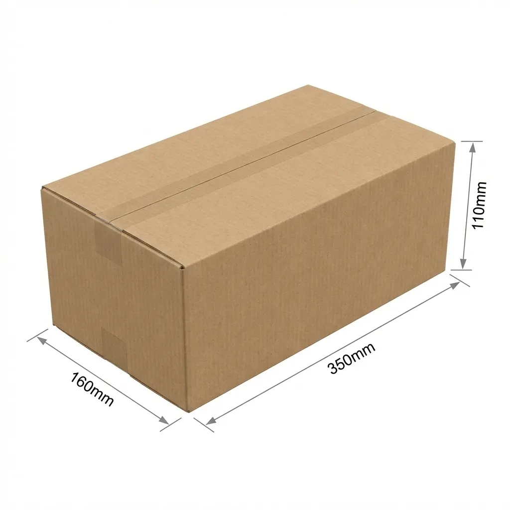 25Pcs 350mmX130mmX110mm Brown Cardboard Boxes