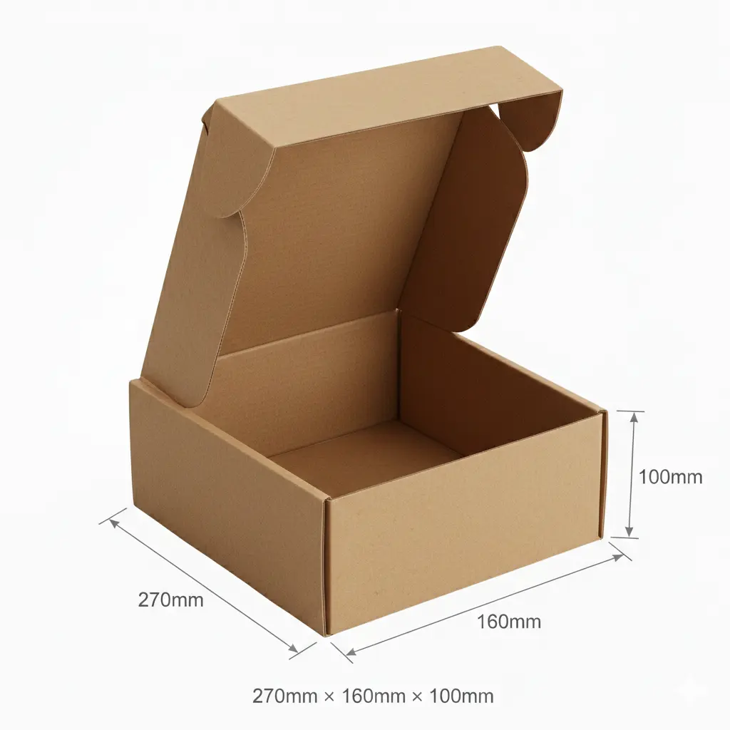 50Pcs 270mmX160mmX100mm Kraft Mailing Box