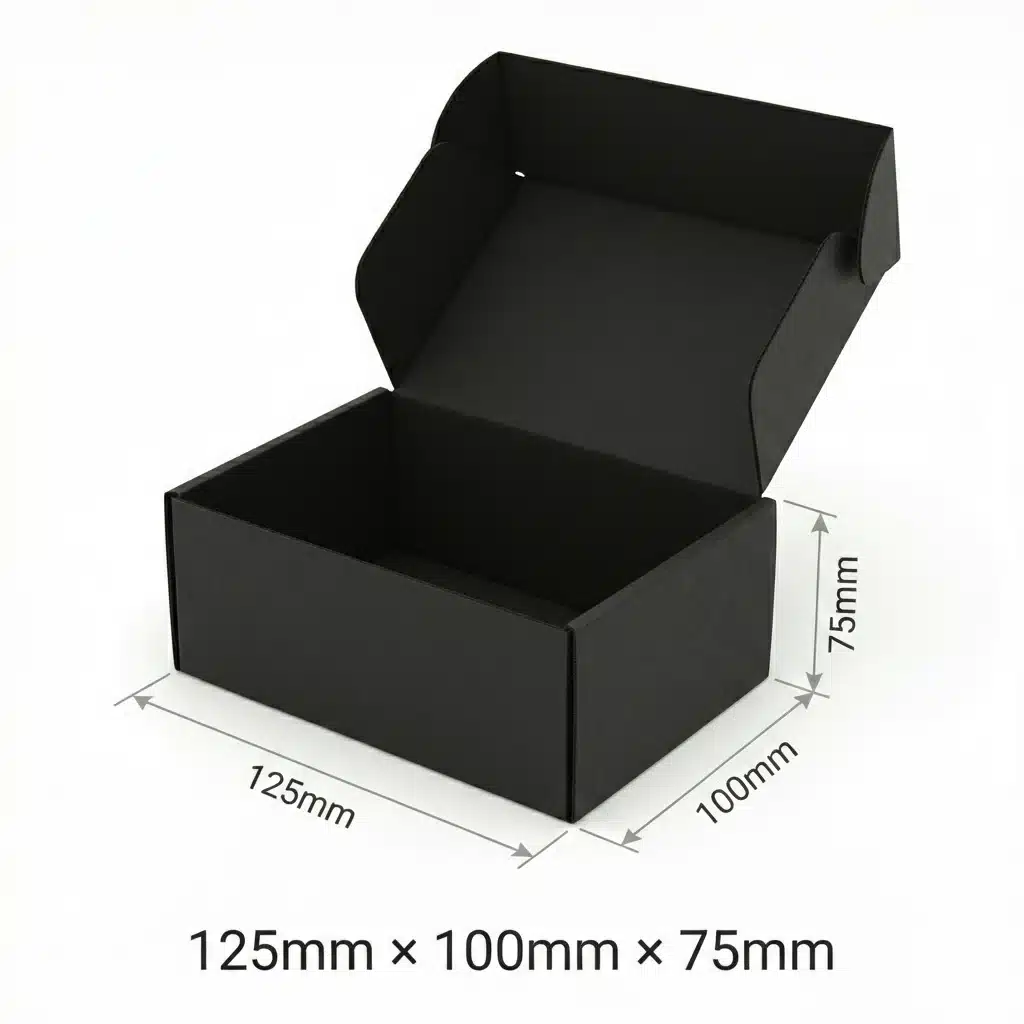 50Pcs 125mmX100mmX75mm Black Mailing Box