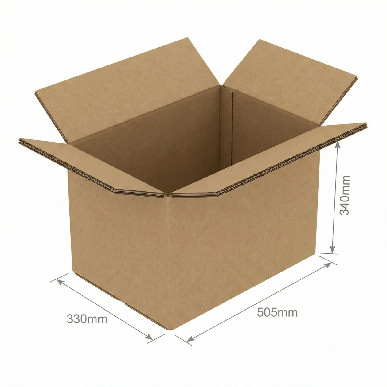 25Pcs 505mmX330mmX340mm Brown Cardboard Boxes