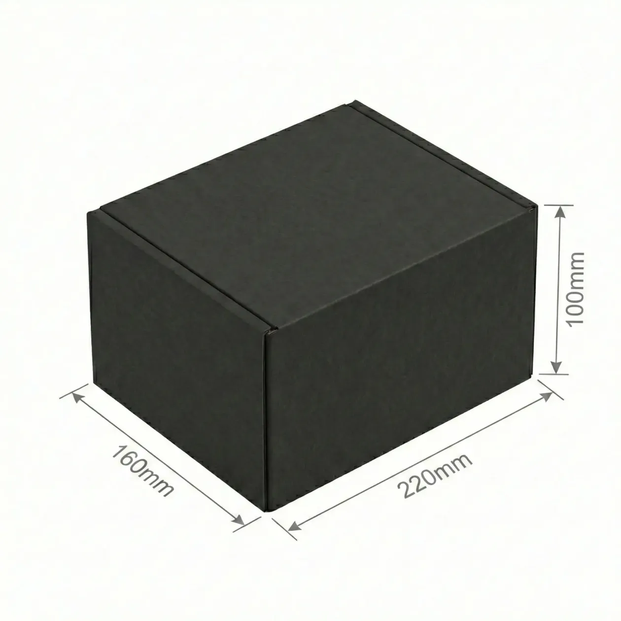 50Pcs 220mmX160mmX100mm Black Mailing Box