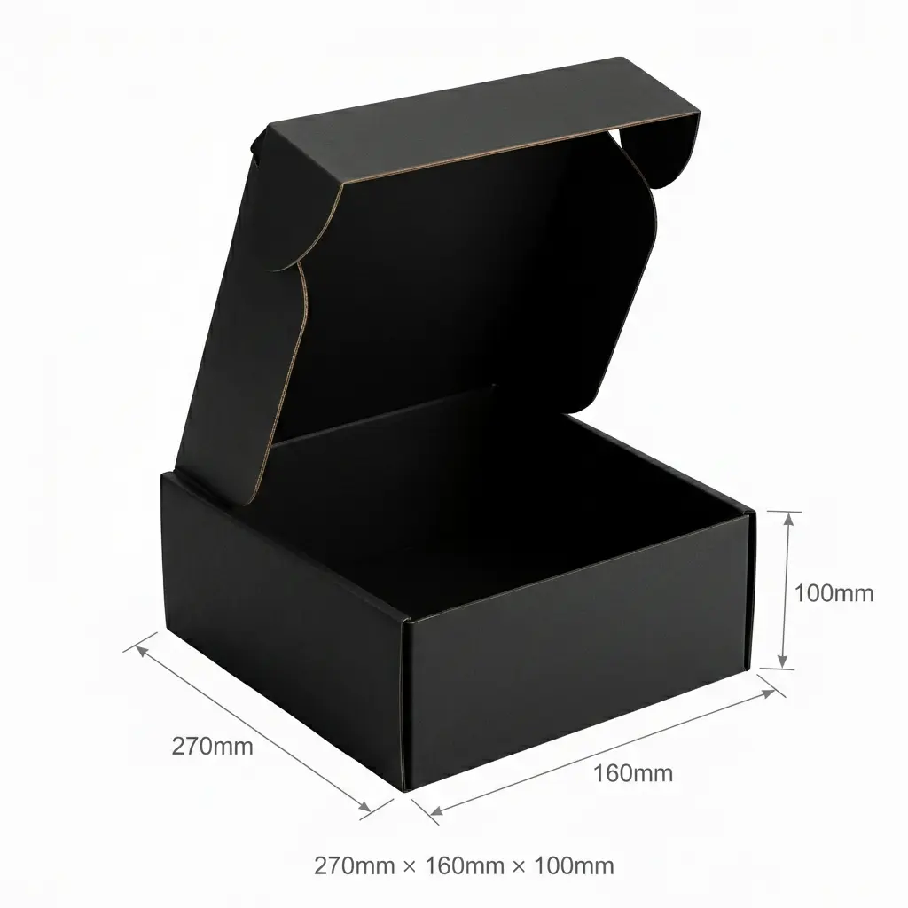 50Pcs 270mmX160mmX100mm Black Mailing Box