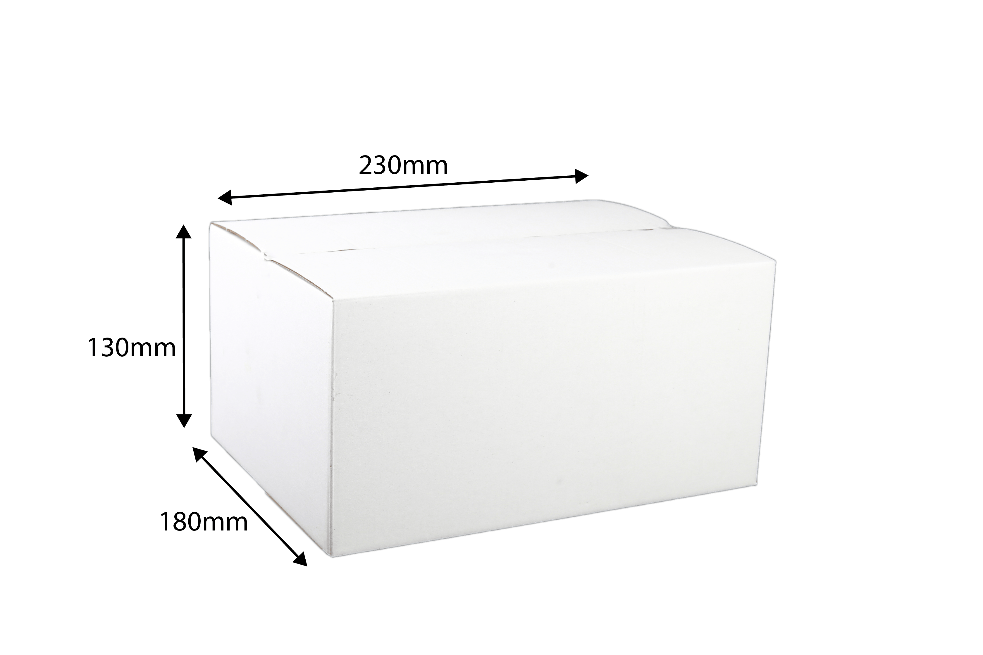 100x Mailing Box 230x180x130mm Regular Slotted Shipping Carton RSC White