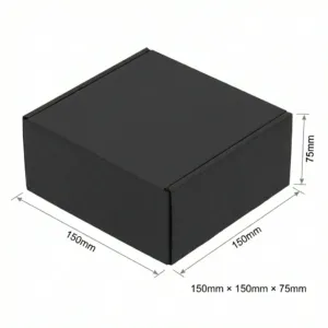 150x150x75mm - Black, Single Wall, 50/Piece