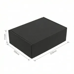 220x160x77mm - Black, Single Wall, 50/Piece