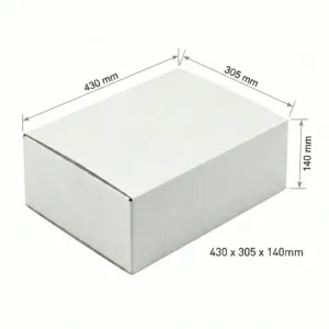 430x305x140mm - White, Single Wall, 50/Piece