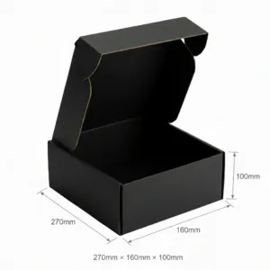 200x200x120mm (Copy) - Black, Single Wall, 50/Piece