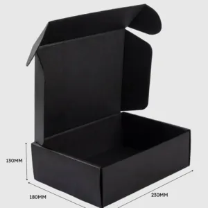 Black Die Cut Mailing Boxes 230x180x130mm