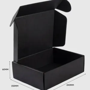 Black Die Cut Mailing Boxes 240x150x60mm