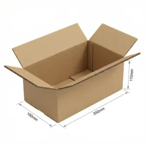 Heavy Duty Cardboard Boxes - Kraft, Double Wall, 350X160X110mm