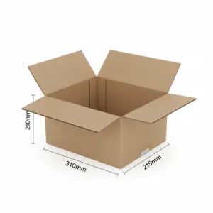 Heavy Duty Cardboard Boxes - Kraft, Double Wall, 310X215X210mm