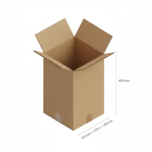 Heavy Duty Cardboard Boxes - Kraft, Double Wall, 400X135X180mm