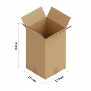 Heavy Duty Cardboard Boxes - Kraft, Double Wall, 270X130X180mm