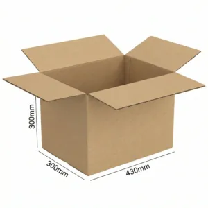 Heavy Duty Cardboard Boxes - Kraft, 50 Pcs/Carton, Double Wall, 430X300X300mm