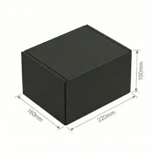 Black Mailing Boxes - Black, 50 Pcs/Carton, Single Wall, 220x160x100mm