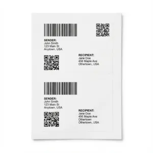 A4 Address Label Sheets - White, 100 Sheets, A4, 2 Labels/Sheet