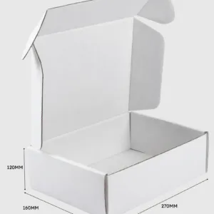 White Die Cut Mailing Boxes 270x160x120mm