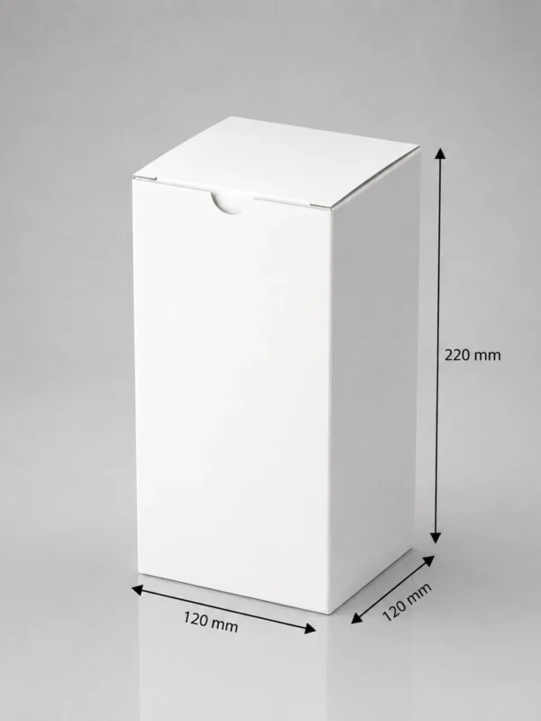 120mmX120mmX220mm White Candle Box
