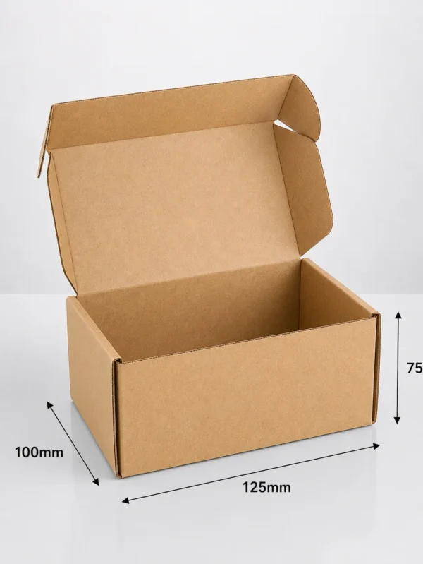 125mmX100mmX75mm Die cut mailing box