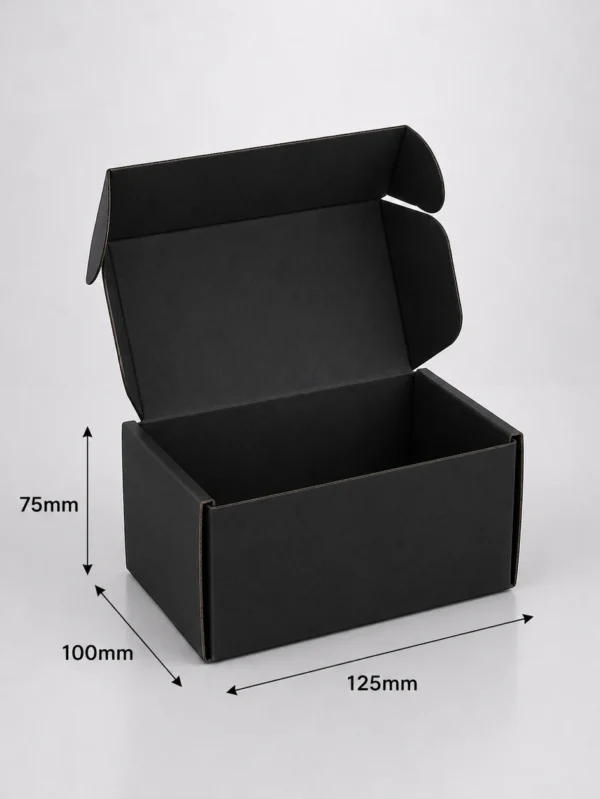 125x100x75mm black mailing boxes