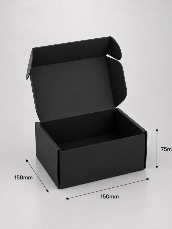 Black 150x150x75mm mailing box