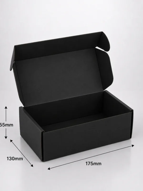 175x130x55mm black mailing box