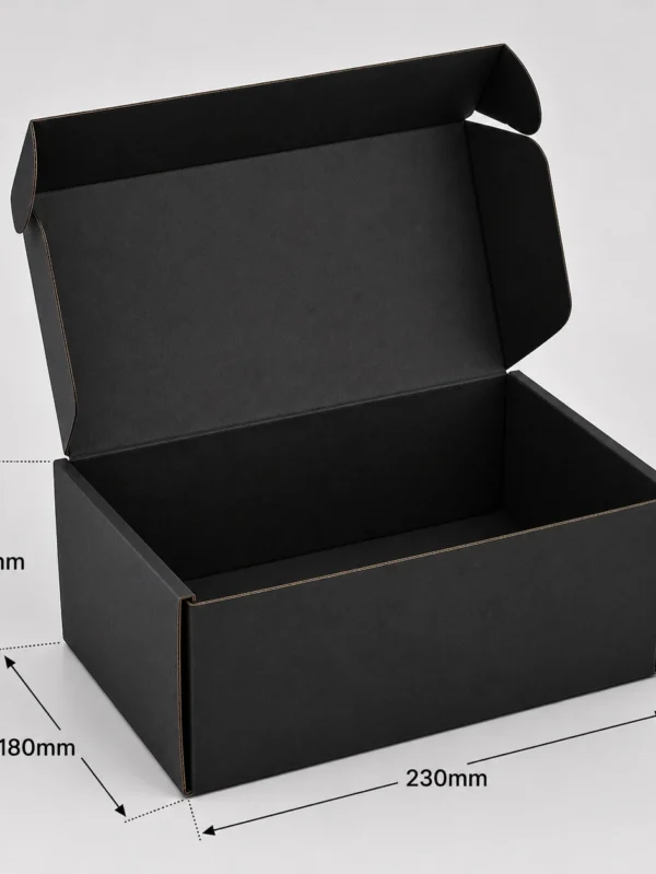 230x180x130mm black mailing box