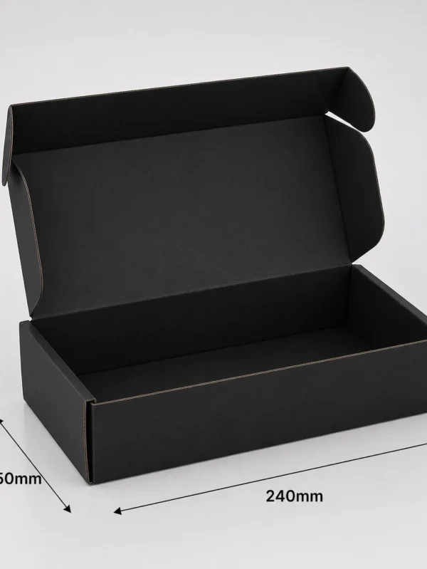 240x150x60mm black mailing box