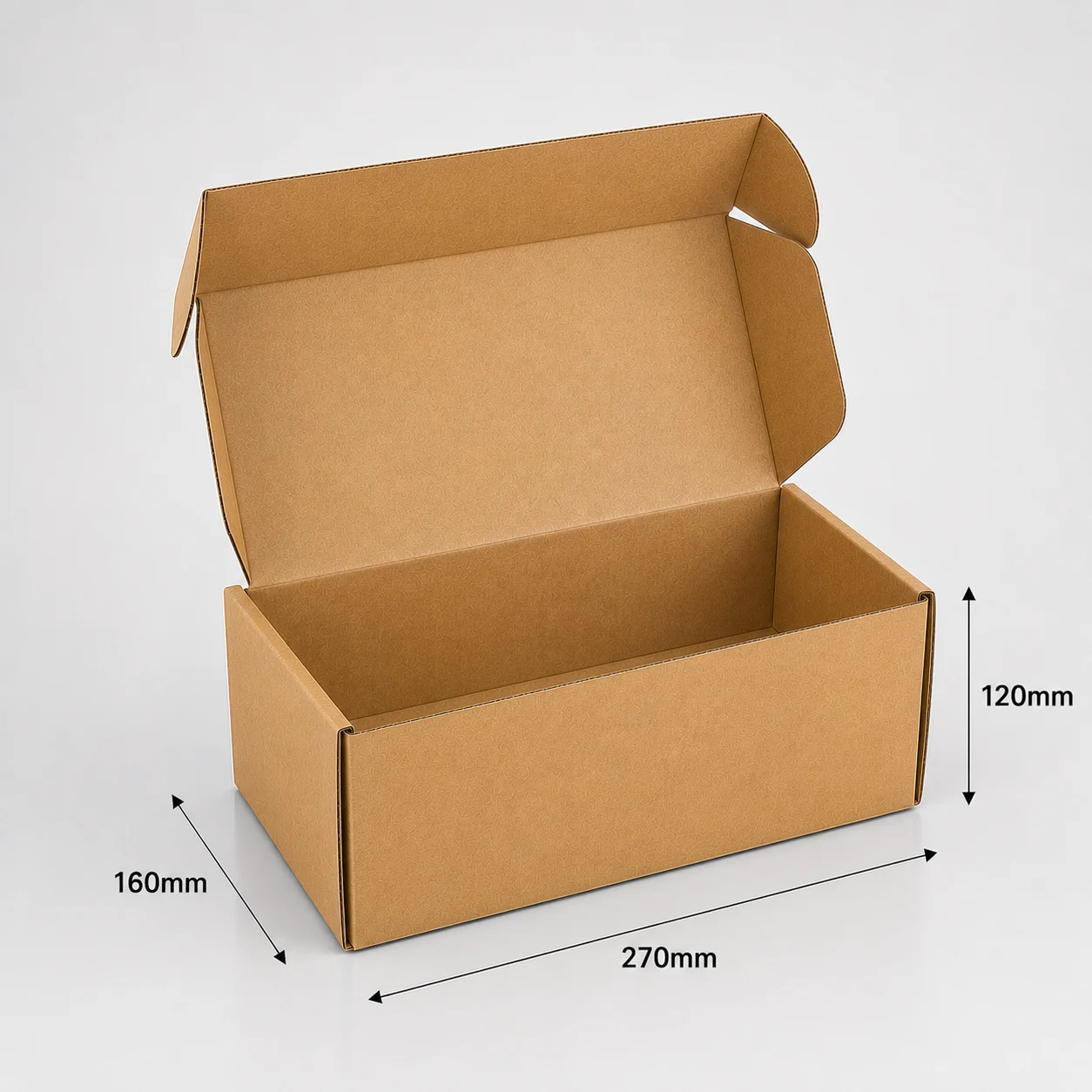 270x160x120mm die cut box