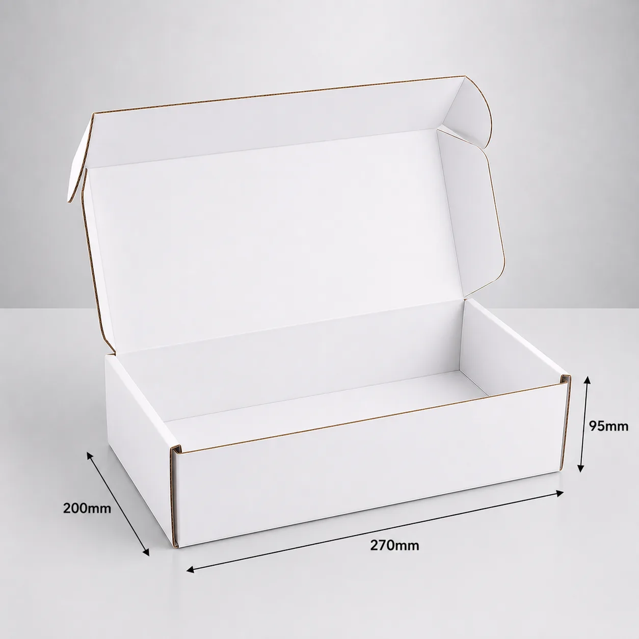 270x200x95mm die cut boxes