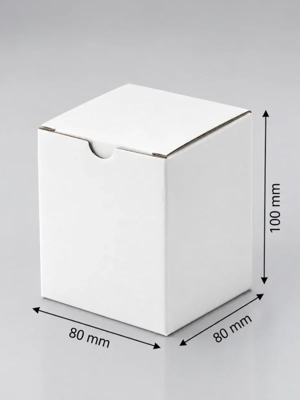 80mmX80mmX100mm White Candle Box