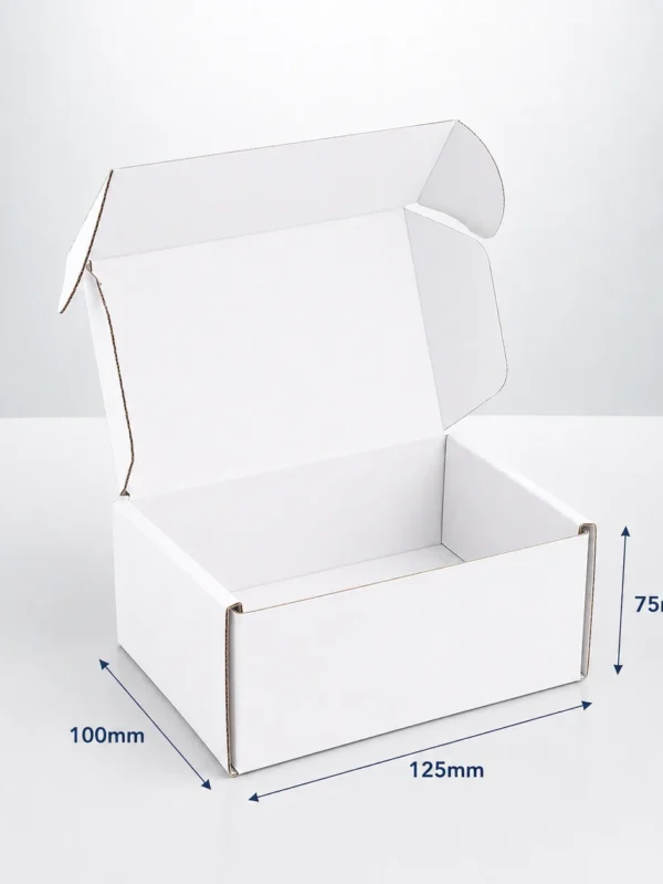 Die Cut mailing Boxes White 125x100x75